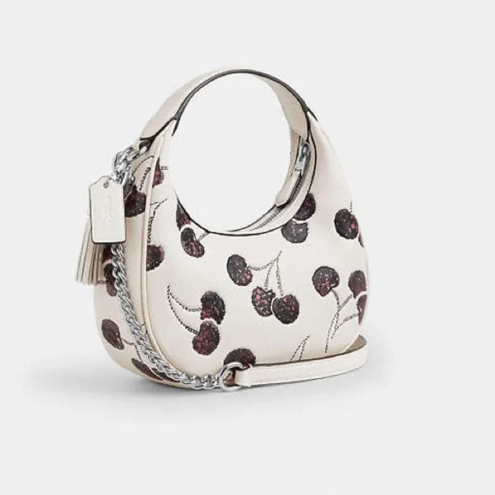 NWT COACH Carmen Leather Mini Crossbody Bag With Cherry‎ Print